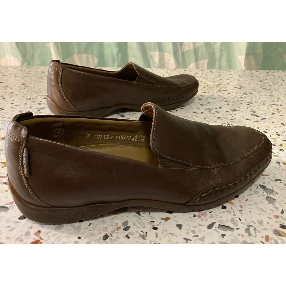 Men’s Mephisto 8.5 M Cool-Air Slip On Brown Soft Leather Shoes